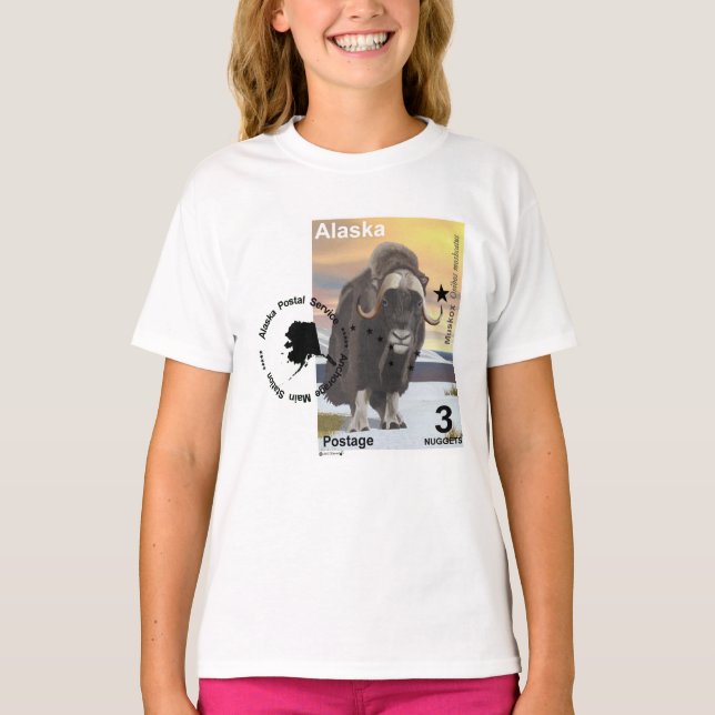 Muskox Frimärke Souvenir Tröja (Framsida)