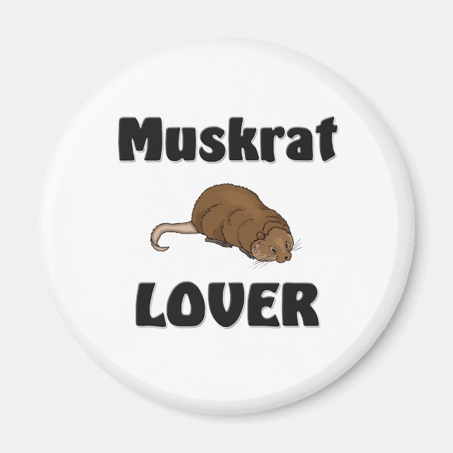Muskrat Älskare Magnet (Framsidan)