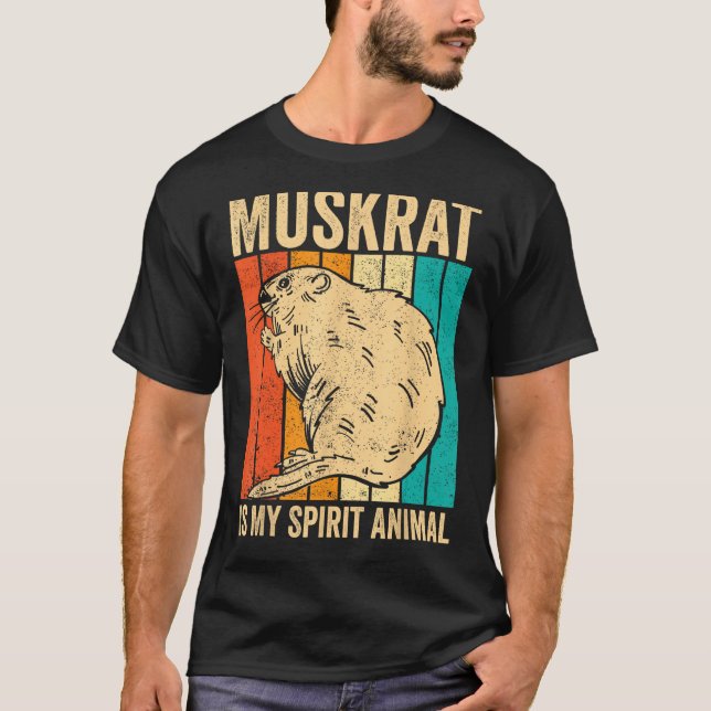 Muskrat är mitt andliga djur Retro T Shirt (Framsida)