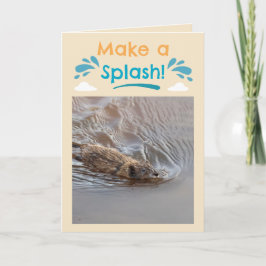 Muskrat Folded Birthday Card Kort