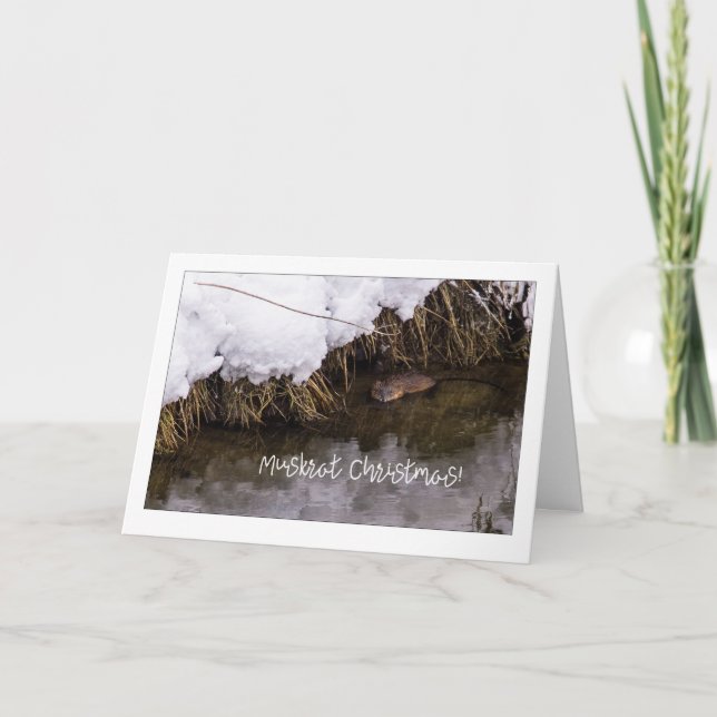 Muskrat jul Quirky Helgkort (Framsida)