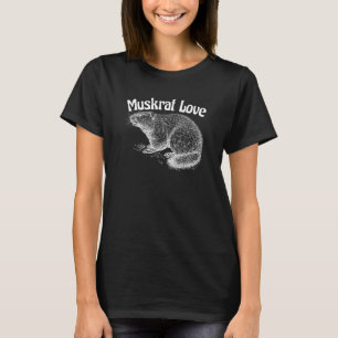 Muskrat Kärlek Cute och Funny Ovanligt familjepet T Shirt