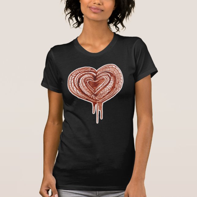 Muskulär pump (hjärta) ritning t shirt (Framsida)