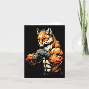 Muskulär Tuff-tittar Fox Boxing Fox Boxing Kort