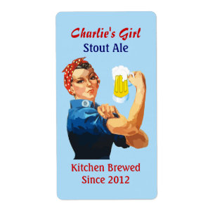 Muskulärt Woman Mini Beer-märke Fraktsedel