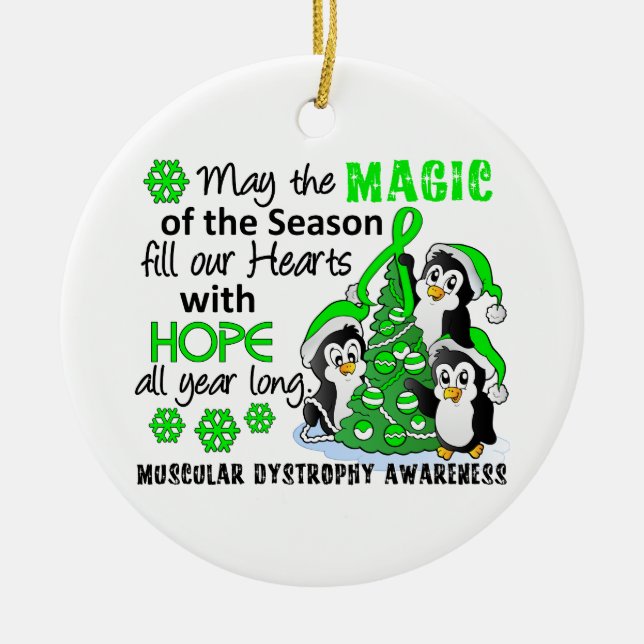 Muskulös Dystrophy för julpingvin Julgransprydnad Keramik (Framsidan)