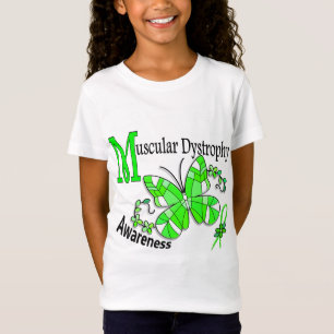 Muskulös Dystrophy för målat glassfjäril 2 T-shirt