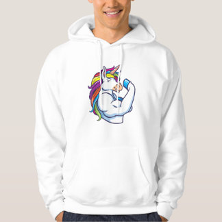 Muskulös enhörning - Roligt magiskt fitness kropps Hoodie