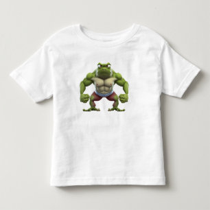 Muskulös Groda, Stark Muskelbyggande Groda T Shirt