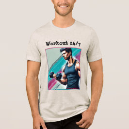 Muskulöser Mann mit einer Hantel T Shirt