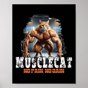 Muskuloskeletala katt - Bodybuilding Power - No Pa Poster