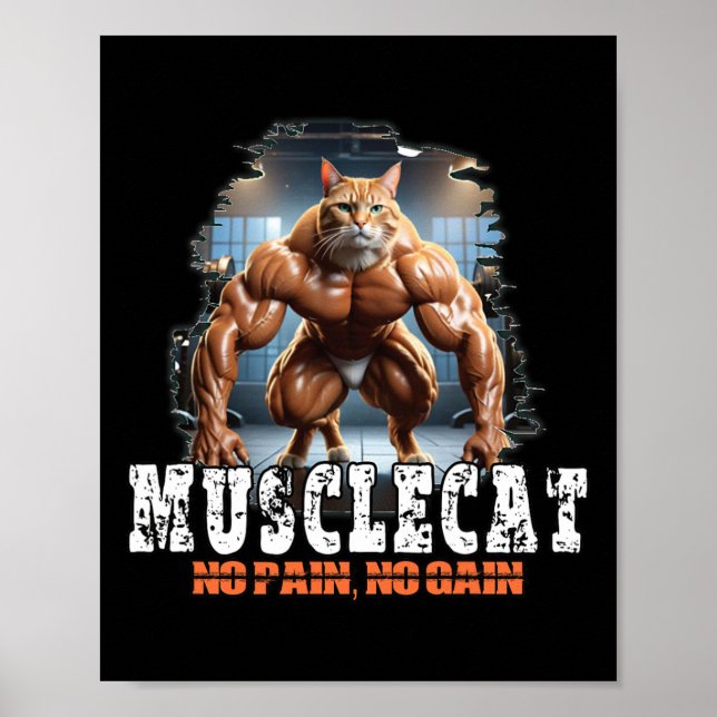 Muskuloskeletala katt - Bodybuilding Power - No Pa Poster (Framsidan)