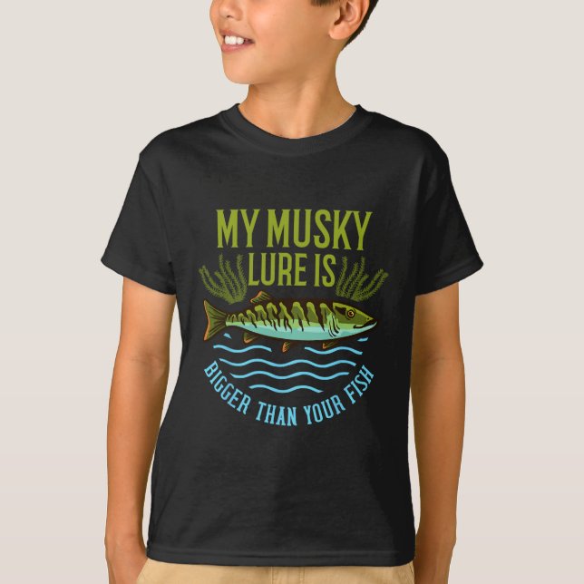 Musky Fishing Gift Muskie Lure Muskellunge  T Shirt (Framsida)