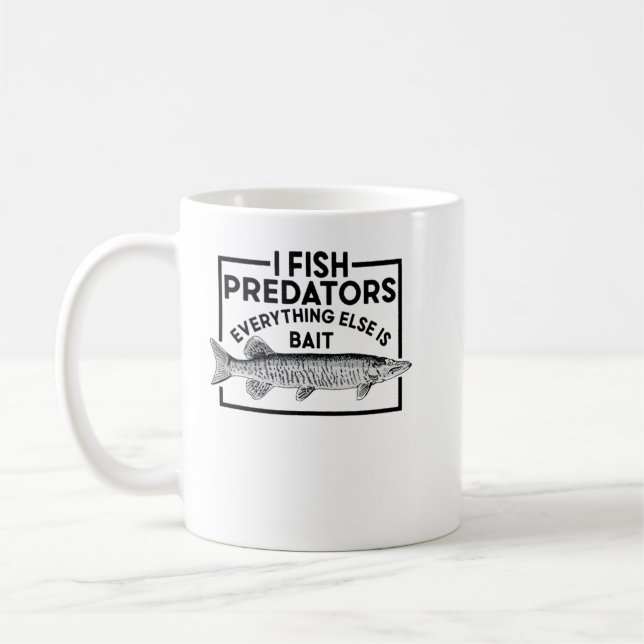 Musky Fishing I Fish Predators Pike Fish_676 Kaffemugg (Vänster)