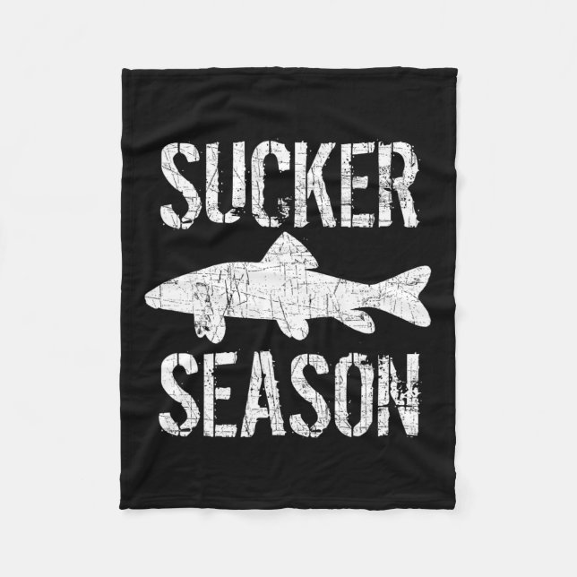 Musky Fishing Sucker Season Muskie Fleecefilt (Framsidan)