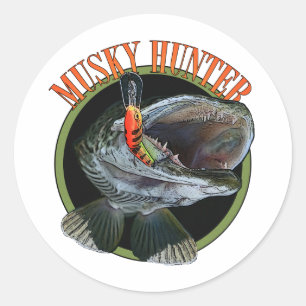 Musky hunter 7 runt klistermärke
