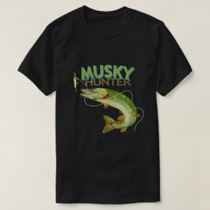 Musky Hunter Fisherman Trendig Design T Shirt