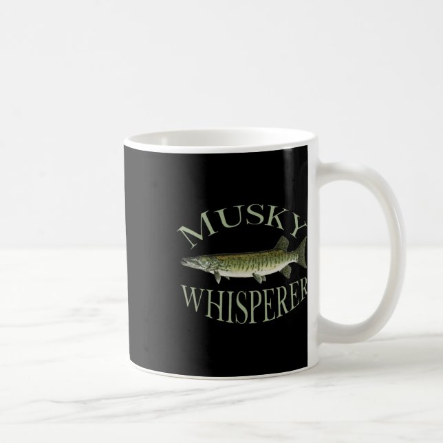 Musky Muskellunge Fish Illustration Art Fishing an Kaffemugg (Höger)