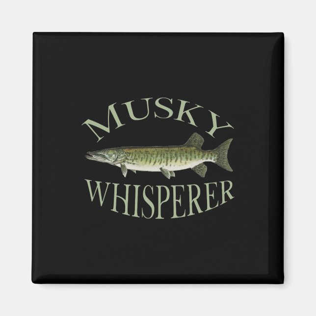 Musky Muskellunge Fish Illustration Art Fishing an Magnet (Framsidan)