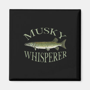 Musky Muskellunge Fisk Illustration Konst Fiske An Magnet