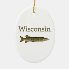 Musky Wisconsin Julgransprydnad Keramik