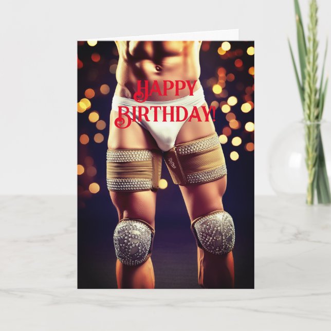 Musle Man Birthday Card Kort (Framsida)