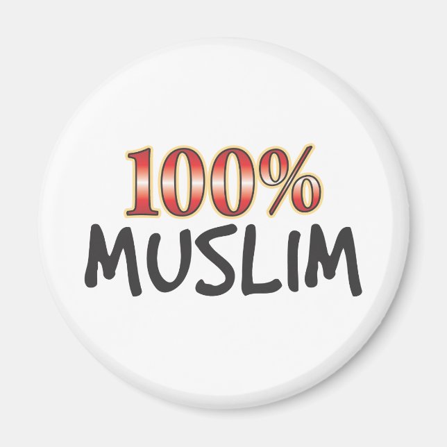 Muslim 100 procent magnet (Framsidan)