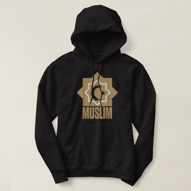 Muslim Alhamdulillah Allah Religion Islam Mosque Q Hoodie (Design framsida)