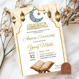 Muslim Bismillah Al Quran Ameen Ceremoni Inbjudningar