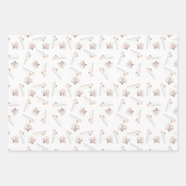 Muslim Bröllop Wrapping Papper Flat Lakan set av 3