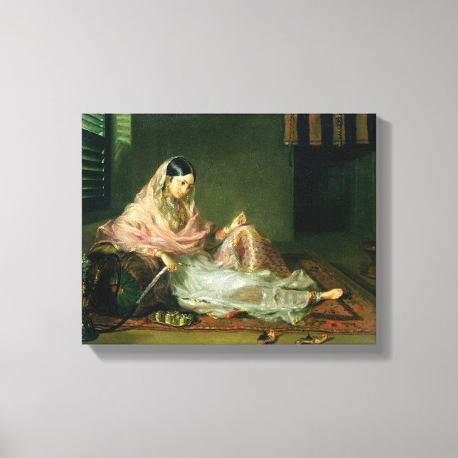 Muslim Dam Reclining, 1789 (oil on canvas) Canvastryck (Framsida)