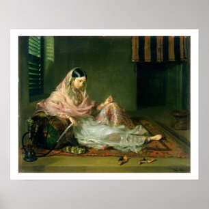 Muslim Dam Reclining, 1789 (oil on canvas) Poster