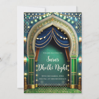 Muslim Dholki-inbjudningar & Mehndi-inbjudningar Inbjudningar