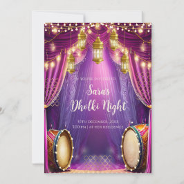 Muslim Dholki-inbjudningar & Mehndi-inbjudningar Inbjudningar