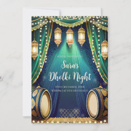 Muslim Dholki-inbjudningar & Mehndi-inbjudningar Inbjudningar