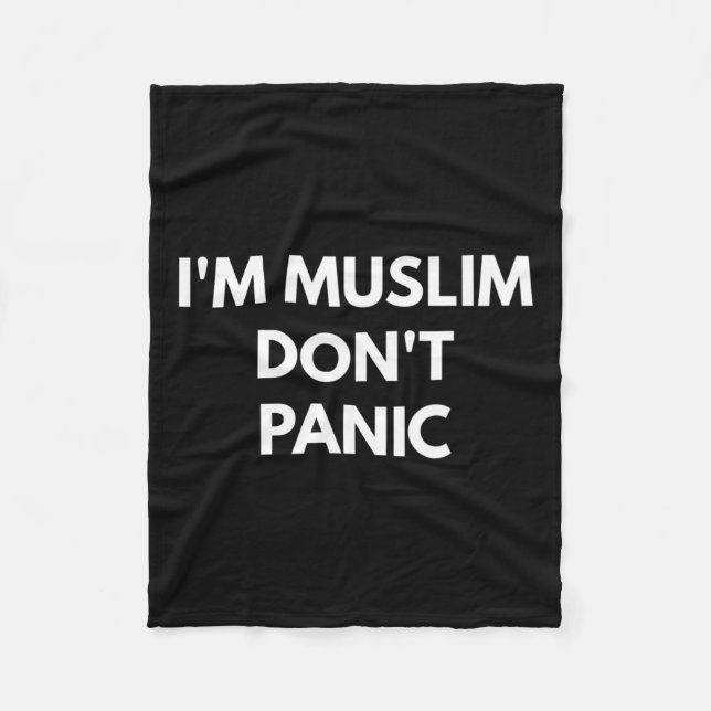 Muslim Dont Panic - Trump Shirts Fleecefilt (Framsidan)