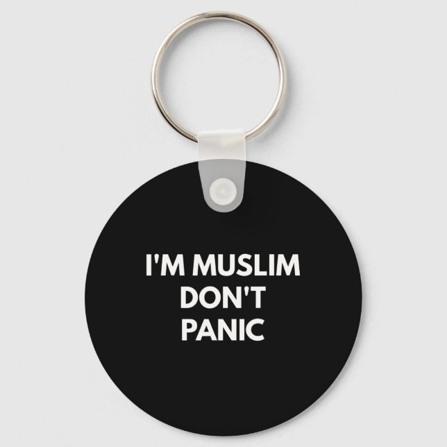 Muslim Dont Panic - Trump Shirts Nyckelring (Framsida)
