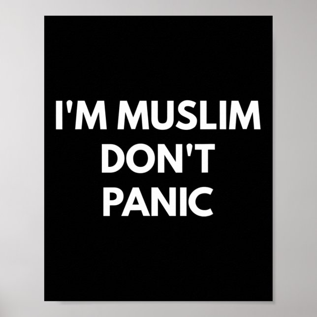 Muslim Dont Panic - Trump Shirts Poster (Framsidan)