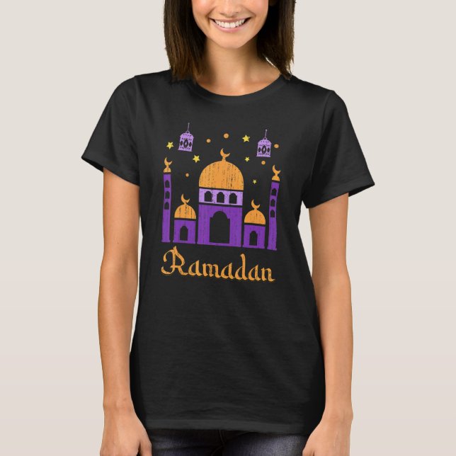 Muslim Fasting Islam Arabiska Ra, Firande T Shirt (Framsida)