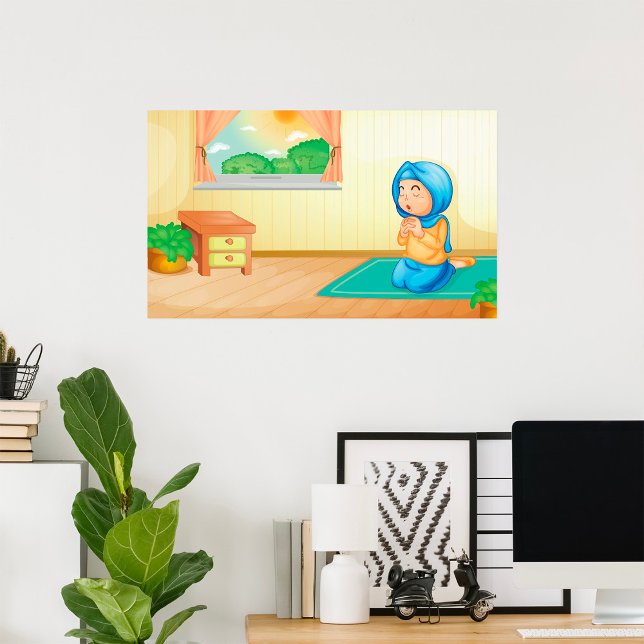 Muslim Girl Praying Poster (Skapare uppladdad)