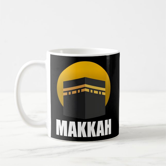 Muslim Islamic Makkah Kaaba Saudi City Mekkah Kaffemugg (Vänster)