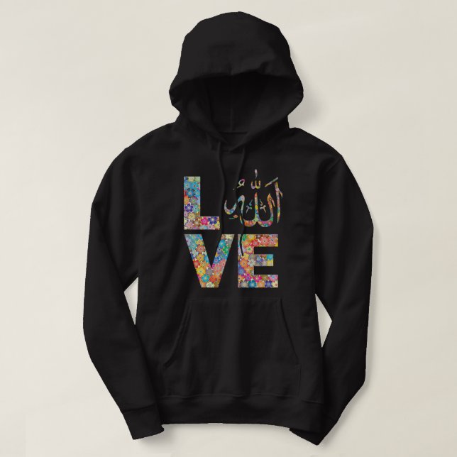 Muslim Ramadan Islamiska blommor Muslima älskar Al Hoodie (Design framsida)