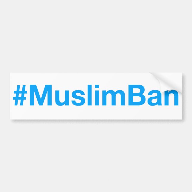 #MuslimBan Bildekal (Framsidan)