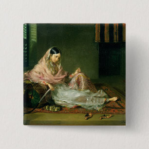 Muslimdam som Reclining, 1789 (olja på kanfas) Knapp