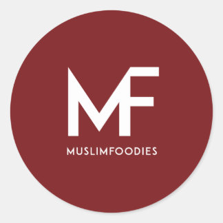 MuslimFoodies Logotyp Sticker Runt Klistermärke