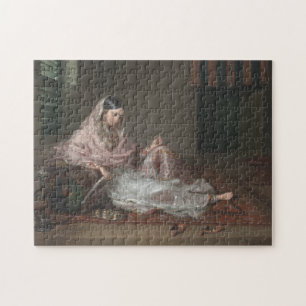 Muslimkvinna som Reclining vid Francesco Renaldi Pussel