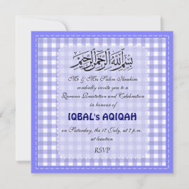 Muslimpojke Aqiqah Inbjudningar