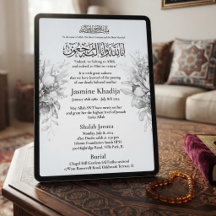 Muslims dödsannons kvinnlig Janaza-bön