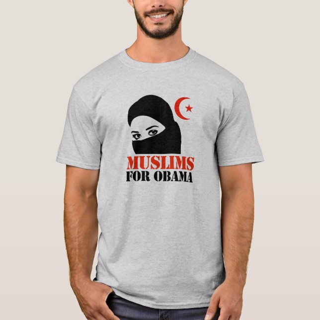 MUSLIMS FÖR OBAMA TEE SHIRT (Framsida)