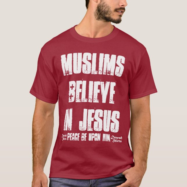 Muslims tror i Jesus (pbuh) Tee (Framsida)